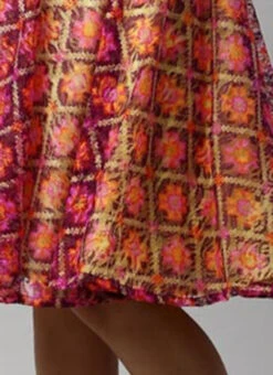 Knee Length Multiclolored Fit N Flared Dress Party Wear -Sari Grace Shop Knee Length Multiclolored Fit N Flared Dress DRBS02006240 rrc4