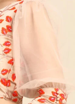 Light Peach Embroidered Chiffon Blouse Party Wear 16 Light Peach Embroidered Chiffon Blouse Party Wear -Sari Grace Shop Light Peach Embroidered Chiffon Blouse BLBS02301968 rrc3