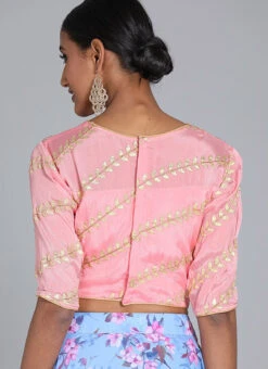 Light Pink Embroidered Chiffon Blouse Festive Wear 16 Light Pink Embroidered Chiffon Blouse Festive Wear -Sari Grace Shop Light Pink Embroidered Chiffon Blouse BLBS02209585 rrc3