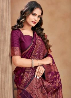 Magenta Color Zari Work Satin Silk Saree Festive Wear 9 Magenta Color Zari Work Satin Silk Saree Festive Wear -Sari Grace Shop Magenta Color Zari Work Satin Silk Saree SASLI19826307 b