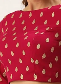 Magenta Embroidered Georgette Blouse Festive Wear -Sari Grace Shop Magenta Embroidered Georgette Blouse BLBS02305250 rrc1