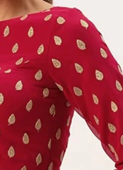 Magenta Embroidered Georgette Blouse Festive Wear -Sari Grace Shop Magenta Embroidered Georgette Blouse BLBS02305250 rrc3