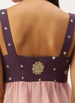 Magenta N Pink Embroidered Layered Dress Festive Wear -Sari Grace Shop Magenta N Pink Embroidered Layered Dress DRBS02209669 rrc2