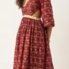 Maroon Art Silk Foil Printed Maxi Dress Festive Wear 2 Maroon Art Silk Foil Printed Maxi Dress Festive Wear -Sari Grace Shop Maroon Art Silk Foil Printed Maxi Dress DRBS02211115 l