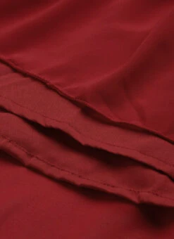 Maroon Art Silk N Geogette Flare Dress Festive Wear -Sari Grace Shop Maroon Art Silk N Geogette Flare Dress DRBS02301787 rrc4