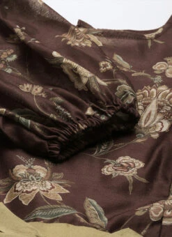 Maroon Chanderi Silk Puff Sleeve Dress Festive Wear After Six Wear 16 Maroon Chanderi Silk Puff Sleeve Dress Festive Wear After Six Wear -Sari Grace Shop Maroon Chanderi Silk Puff Sleeve Dress DRBS02201262 rrc3