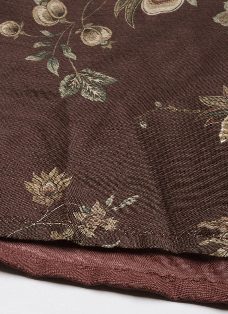 Maroon Chanderi Silk Puff Sleeve Dress Festive Wear After Six Wear 10 Maroon Chanderi Silk Puff Sleeve Dress Festive Wear After Six Wear - Image 8