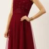 Maroon N Red Embroidered Dress Party Wear 1 Maroon N Red Embroidered Dress Party Wear -Sari Grace Shop Maroon N Red Embroidered Dress DRBS02206264 l