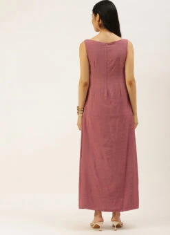 Maroon Sequins Embroidered Dress After Six Wear -Sari Grace Shop Maroon Sequins Embroidered Dress DRBS02206274 b