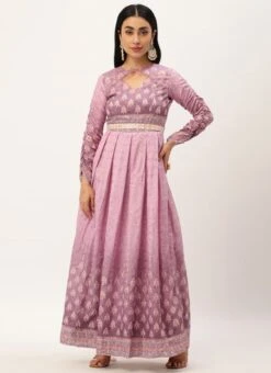 Mauve Digital Printed Maxi Dress Festive Wear 12 Mauve Digital Printed Maxi Dress Festive Wear -Sari Grace Shop Mauve Digital Printed Maxi Dress DRBS02212588 u