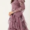 Mauve Organza Digital Printed Dress After Six Wear -Sari Grace Shop Mauve Organza Digital Printed Dress DRBS02210906 l