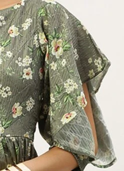 Mehndi Green Georgette Printed Dress After Six Wear 16 Mehndi Green Georgette Printed Dress After Six Wear -Sari Grace Shop Mehndi Green Georgette Printed Dress DRBS02211034 rrc3 1