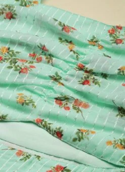Mint Green Georgette Digital Printed Dress Festive Wear After Six Wear 14 Mint Green Georgette Digital Printed Dress Festive Wear After Six Wear -Sari Grace Shop Mint Green Georgette Digital Printed Dress DRBS02211307 rrc1