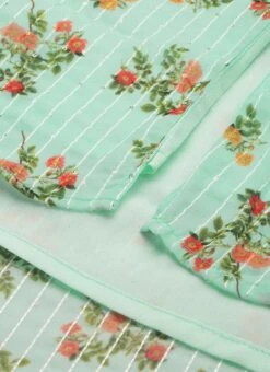Mint Green Georgette Digital Printed Dress After Six Wear 17 Mint Green Georgette Digital Printed Dress After Six Wear -Sari Grace Shop Mint Green Georgette Digital Printed Dress DRBS02211307 rrc4 1