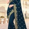 Morpeach Vichitra Silk Zari Embroidery Saree Party Wear -Sari Grace Shop Morpeach Vichitra Silk Zari Embroidery Saree SASUNM962 l