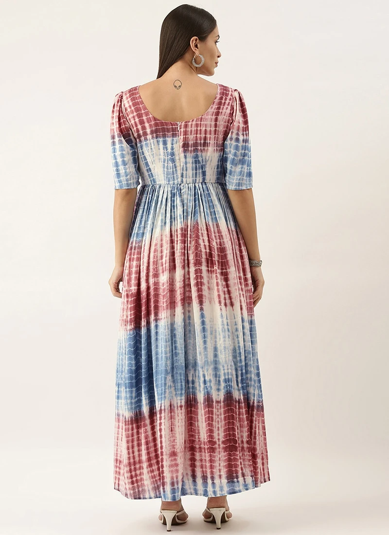 Multi Color Maxi Dress Festive Wear 5 Multi Color Maxi Dress Festive Wear - Image 4