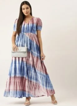 Multi Colour Modal Woven Dress After Six Wear 12 Multi Colour Modal Woven Dress After Six Wear -Sari Grace Shop Multi Colour TENCEL Modal Woven Dress DRBS02202391 u