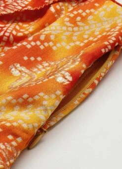 MultiColored Printed Cotton Knee Length Dress After Six Wear -Sari Grace Shop MultiColored Printed Cotton Knee Length Dress DRBS02105402 rrc3