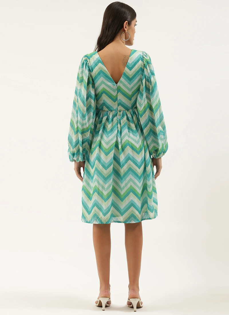 Multicolored Chinon Printed N Embroidered Maxi Dress After Six Wear 6 Multicolored Chinon Printed N Embroidered Maxi Dress After Six Wear - Image 4