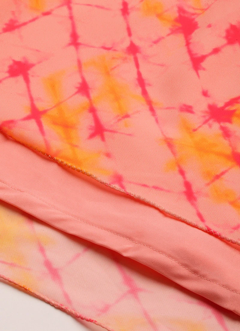 Multicolored Digital Print Georgette Gown After Six Wear 10 Multicolored Digital Print Georgette Gown After Six Wear - Image 8