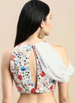 Multicolored Embroidered Blouse Wedding Wear 13 Multicolored Embroidered Blouse Wedding Wear -Sari Grace Shop Multicolored Embroidered Blouse BLBS02303845 b