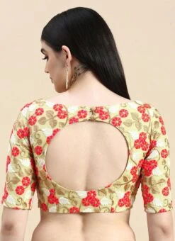 Multicolored Embroidered Net Blouse Festive Wear 13 Multicolored Embroidered Net Blouse Festive Wear -Sari Grace Shop Multicolored Embroidered Net Blouse BLBS02210838 b