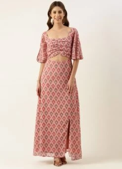 Multicolored Georgette Digital Printed Dress Festive Wear After Six Wear 12 Multicolored Georgette Digital Printed Dress Festive Wear After Six Wear -Sari Grace Shop Multicolored Georgette Digital Printed Dress DRBS02211306 u