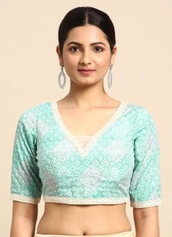 Multicolored Georgette Embroidered Blouse Festive Wear 12 Multicolored Georgette Embroidered Blouse Festive Wear -Sari Grace Shop Multicolored Georgette Embroidered Blouse BLBS02305184 u