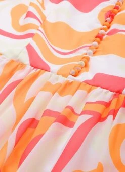 Multicolored Georgette Pinted Tiered Gathers Dress After Six Wear -Sari Grace Shop Multicolored Georgette Pinted Tiered Gathers Dress DRBS02307654 rrc1