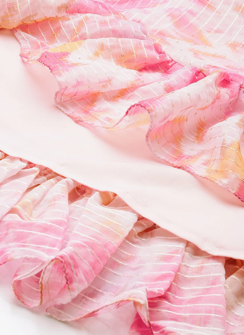 Multicolored Georgette Printed Dress Party Wear 9 Multicolored Georgette Printed Dress Party Wear - Image 7