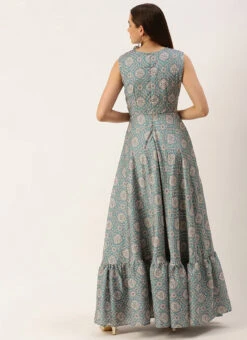 Multicolored Modal Digital Printed Dress After Six Wear 13 Multicolored Modal Digital Printed Dress After Six Wear -Sari Grace Shop Multicolored Modal Digital printed Dress DRBS02210955 b