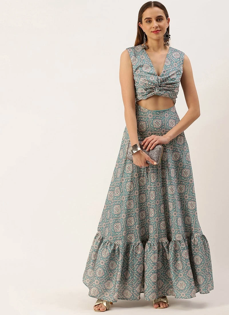 Multicolored Modal Digital Printed Dress After Six Wear 5 Multicolored Modal Digital Printed Dress After Six Wear - Image 3