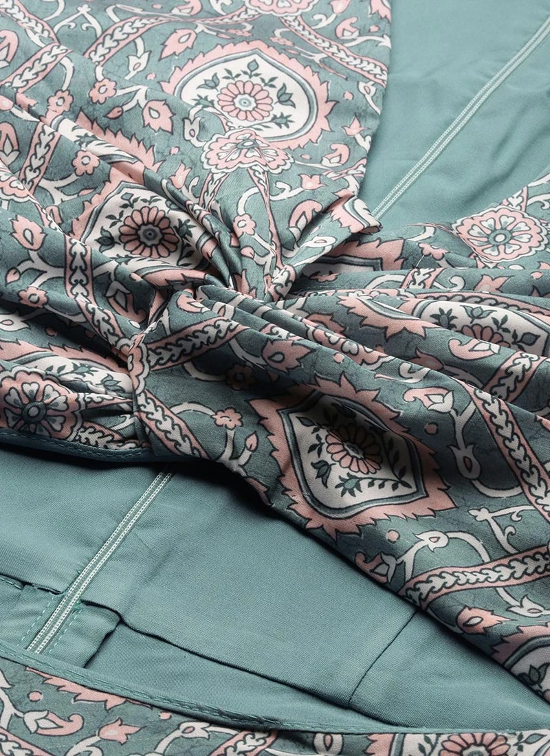 Multicolored Modal Digital Printed Dress After Six Wear 9 Multicolored Modal Digital Printed Dress After Six Wear - Image 7