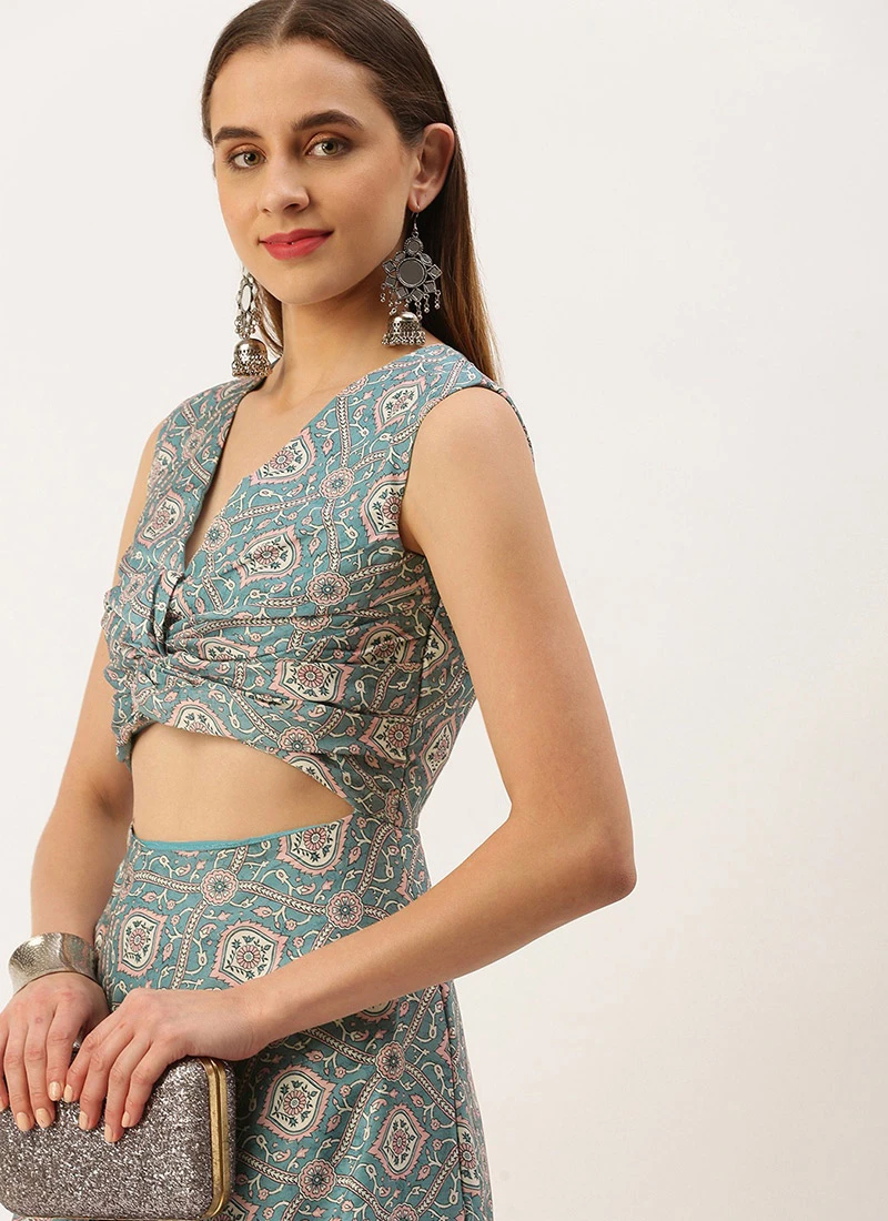 Multicolored Modal Digital Printed Dress After Six Wear 10 Multicolored Modal Digital Printed Dress After Six Wear - Image 8