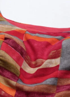 Multicolored N Burgundy Georgette Gathers Dress After Six Wear 12 Multicolored N Burgundy Georgette Gathers Dress After Six Wear -Sari Grace Shop Multicolored N Burgundy Geogette Gathers Dress DRBS02105359 rrc1