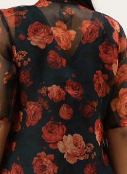 Multicolored Organza Jacket N Teal Blue Dress Festive Wear 16 Multicolored Organza Jacket N Teal Blue Dress Festive Wear -Sari Grace Shop Multicolored Organza Jacket N Teal Blue Dress DRBS02303652 rrc3