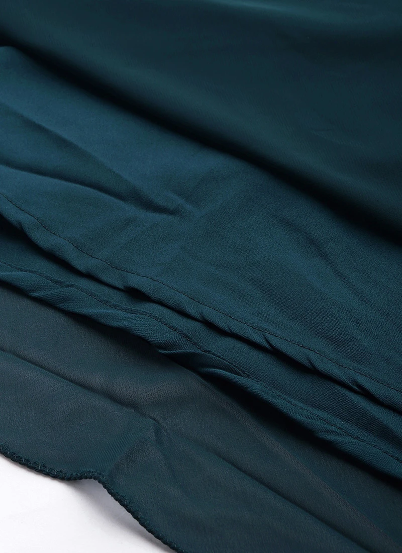 Multicolored Organza Jacket N Teal Blue Dress Festive Wear 10 Multicolored Organza Jacket N Teal Blue Dress Festive Wear - Image 8