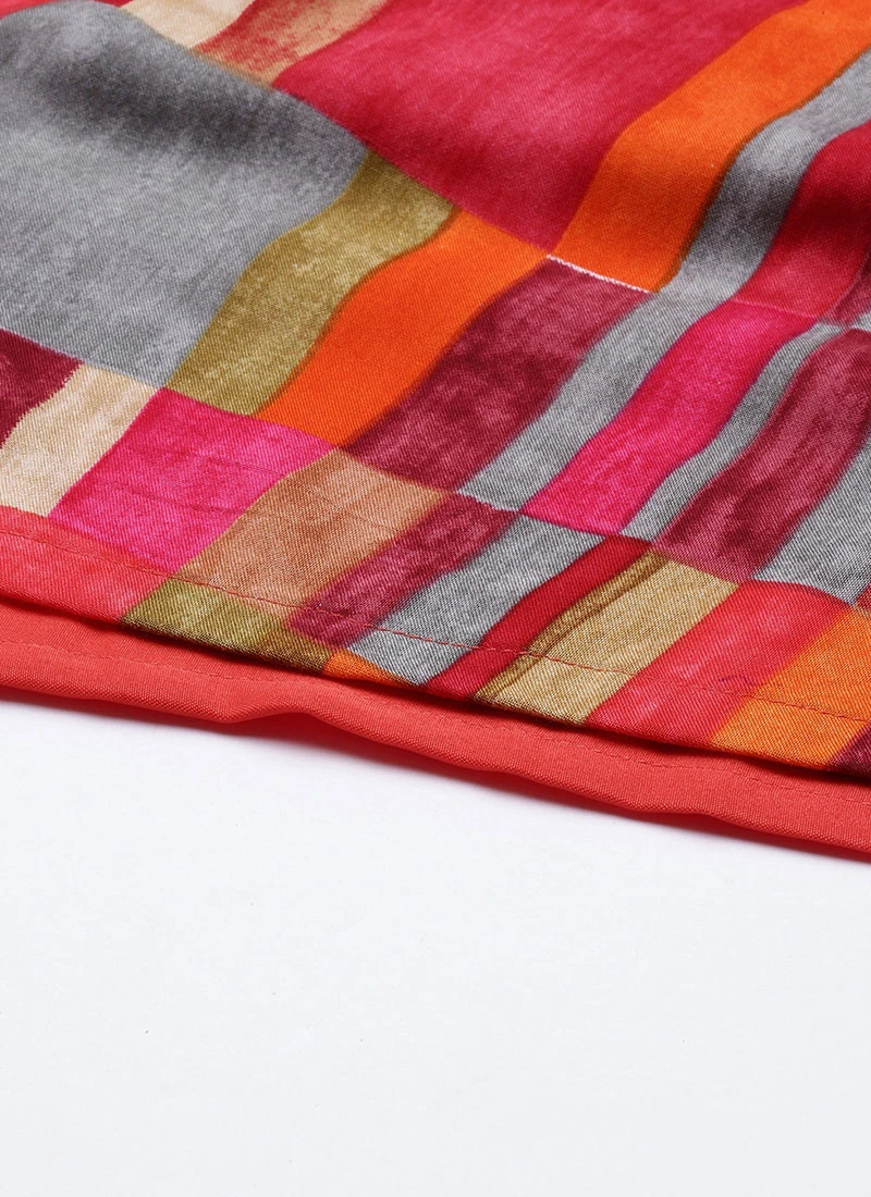 Multicolored Printed A Line Dress After Six Wear 9 Multicolored Printed A Line Dress After Six Wear - Image 7