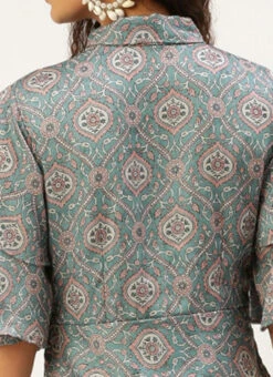 Multicolored Printed Modal Satin Pleated Dress After Six Wear 15 Multicolored Printed Modal Satin Pleated Dress After Six Wear -Sari Grace Shop Multicolored Printed Modal Satin Pleated Dress DRBS02212632 rrc2