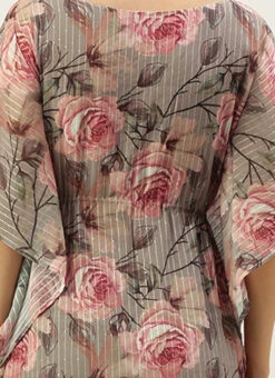 Multicolored Printed N Embroidered V Neckline Kaftan Festive Wear After Six Wear -Sari Grace Shop Multicolored Printed N Embroidered V Neckline Kaftan DRBS02204674 rrc2