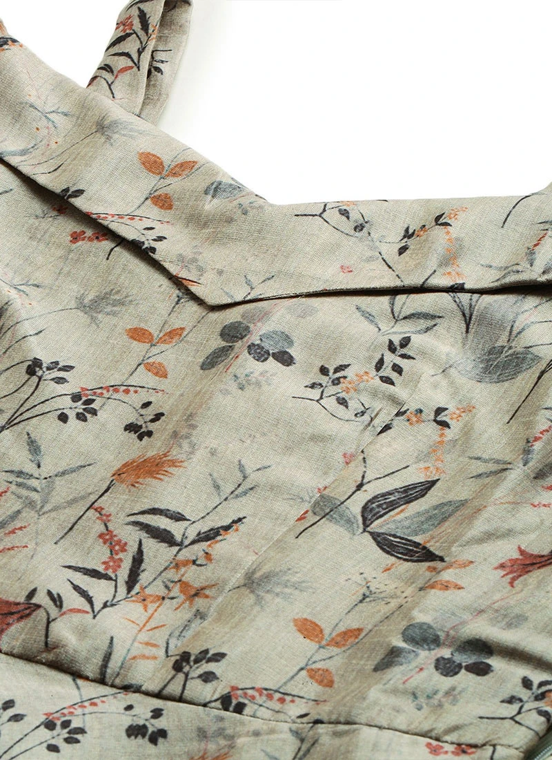 Multicolored Printed Off Shoulder Style Dress Festive Wear 8 Multicolored Printed Off Shoulder Style Dress Festive Wear - Image 6