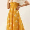Mustard Art Silk Ruffled Dress Festive Wear -Sari Grace Shop Mustard Art Silk Ruffled Dress DRBS02210937 l