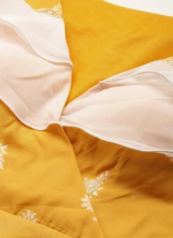 Mustard Art Silk Ruffled Dress Festive Wear 14 Mustard Art Silk Ruffled Dress Festive Wear -Sari Grace Shop Mustard Art Silk Ruffled Dress DRBS02210937 rrc1