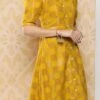 Mustard Rayon Printed A-Line Dress After Six Wear 1 Mustard Rayon Printed A-Line Dress After Six Wear -Sari Grace Shop Mustard Rayon Printed A Line Dress DRBS02302195 l