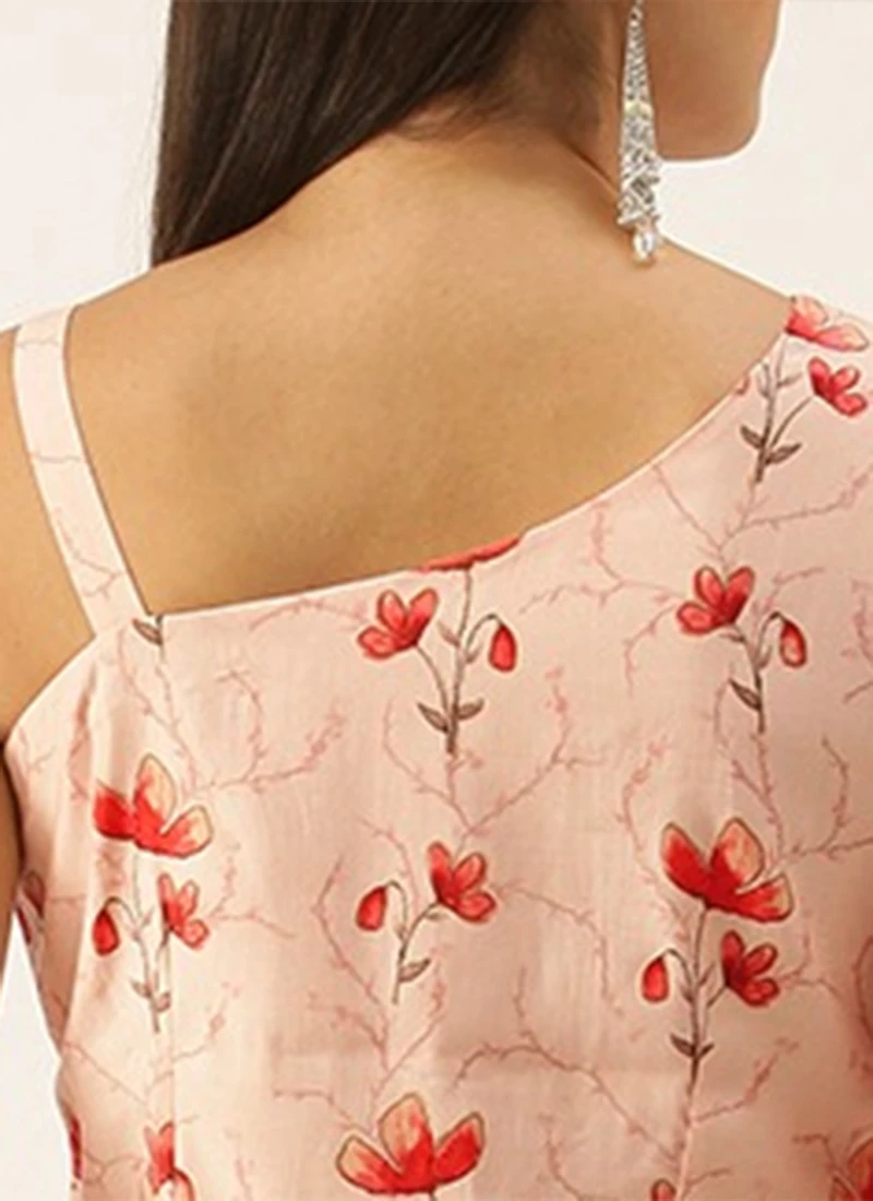 Off White Asymmetric Hem One Shoulder Dress Party Wear 8 Off White Asymmetric Hem One Shoulder Dress Party Wear - Image 6