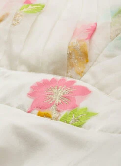 Off White Pleated Yoke Organza Dress After Six Wear 13 Off White Pleated Yoke Organza Dress After Six Wear -Sari Grace Shop Off White Pleated Yoke Organza Dress DRBS02110893 rrc1