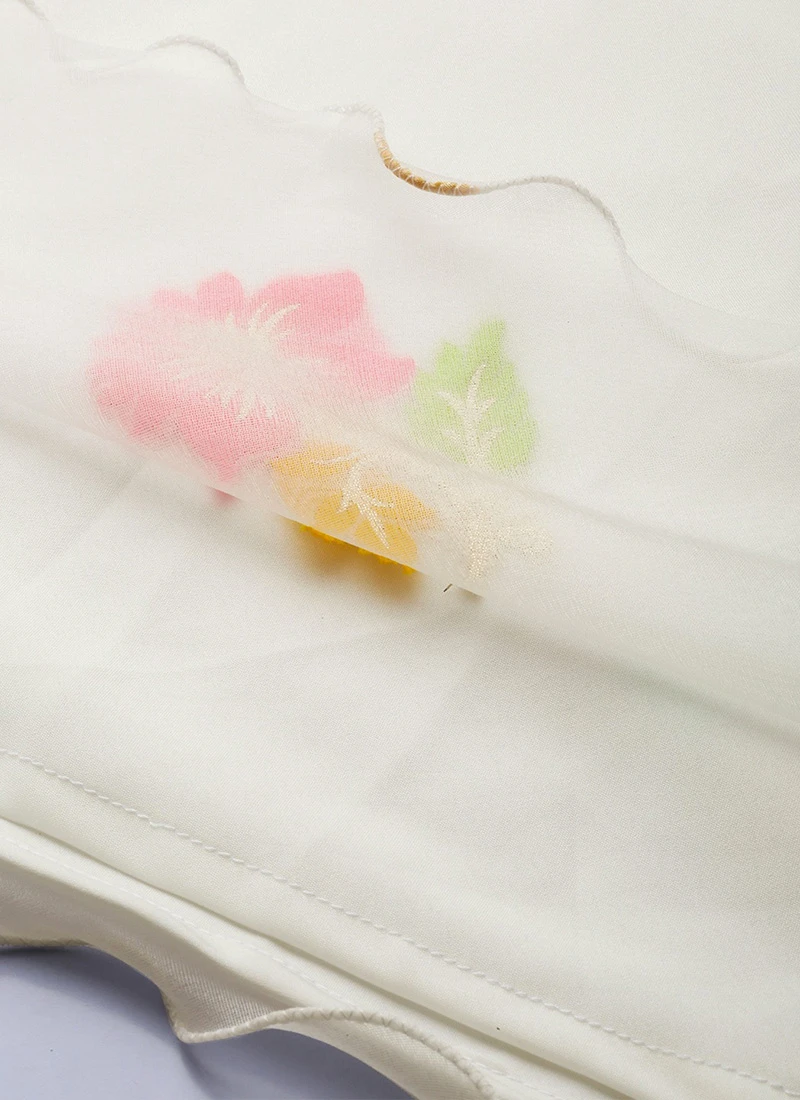 Off White Pleated Yoke Organza Dress After Six Wear 8 Off White Pleated Yoke Organza Dress After Six Wear - Image 6