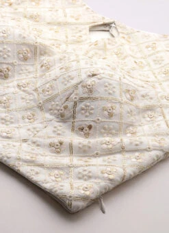 Off White Sequins Embroidery Blouse Festive Wear -Sari Grace Shop Off White Sequins Embroidery Blouse BLBS02305206 rrc1