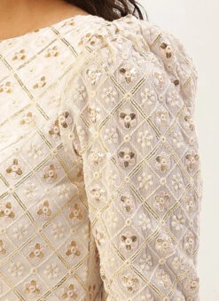 Off White Sequins Embroidery Blouse Festive Wear -Sari Grace Shop Off White Sequins Embroidery Blouse BLBS02305206 rrc4