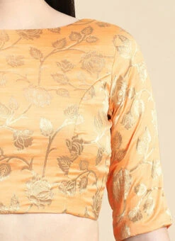 Peach Brocade Blouse Festive Wear 16 Peach Brocade Blouse Festive Wear -Sari Grace Shop Peach Brocade Blouse BLBS02210831 rrc3